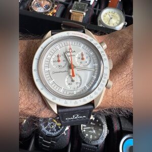 Omega Swatch Bioceramic MoonSwatch Mission to Jupiter Chronograph Brown Quartz